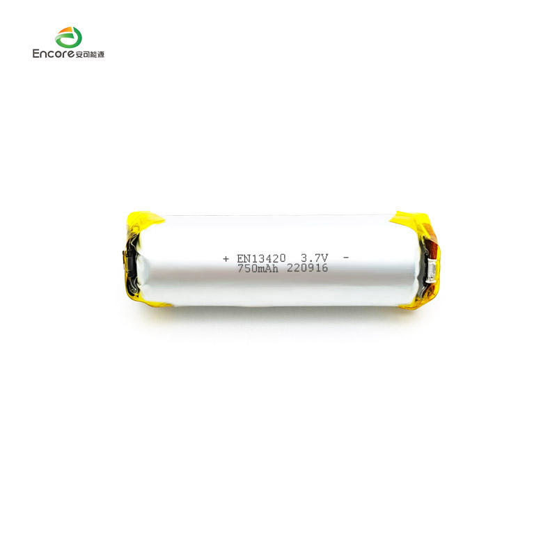13420 750mAh Cylindrical 3.7v lipo na baterya