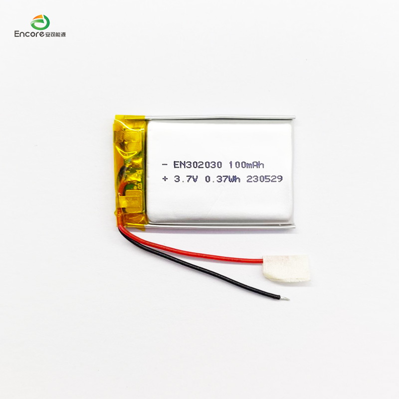 3.7V rechargeable na 100mah na baterya